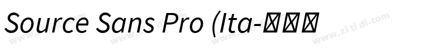 Source Sans Pro (Ita字体转换